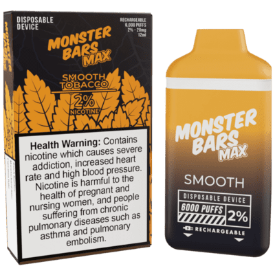 Одноразовая ЭС Jam Monster Bars Max 6000 - Smooth Tobacco (Кремовый табак)