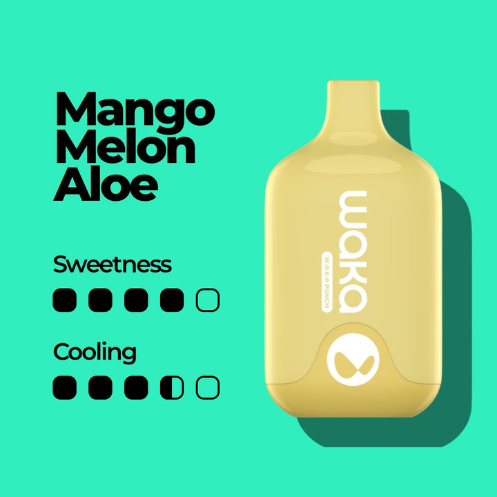 Одноразовая ЭС WAKA Smash 6000 - Mango Melon Aloe (Манго, Дыня и Алоэ)
