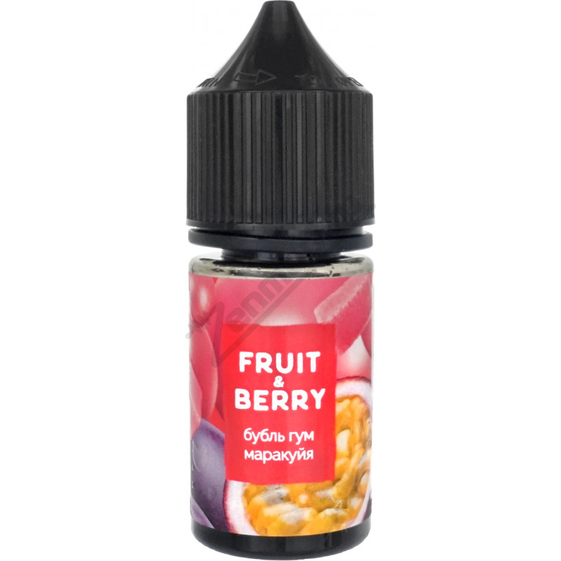 Жидкость Berry&Fruit Salt - Бубль Гум - Маракуйя 30мл (0мг+бустер 36мг)
