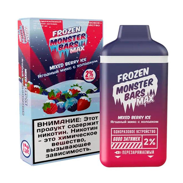 Одноразовая ЭС Jam Monster Bars Max 6000 - Mixed Berry Ice (Ягодный микс лед)