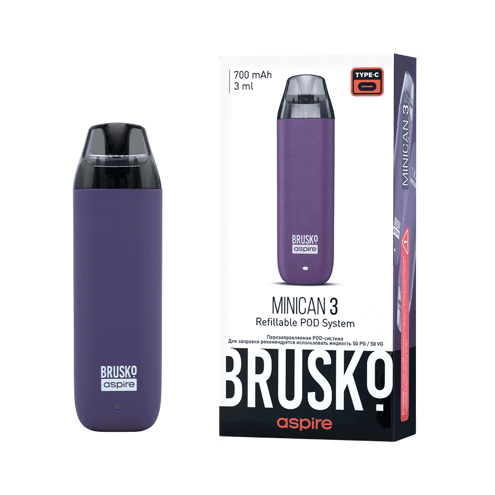 Brusko Minican 3 Pod 700mAh (Темно-фиолетовый)