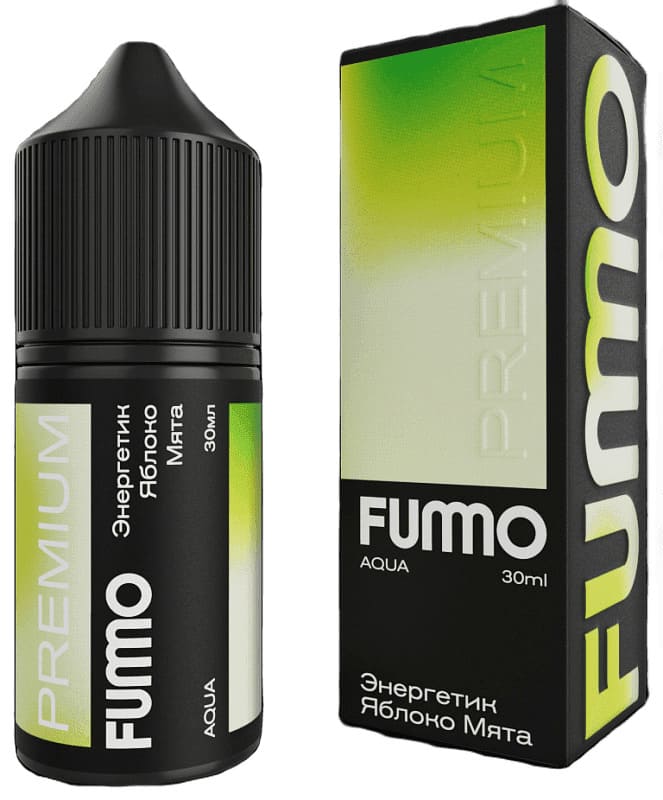 Жидкость FUMMO AQUA - Энергетик Яблоко Мята 30мл (20 Hard)